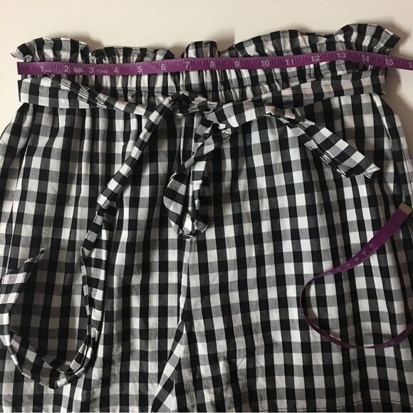 Joie Cleantha Black & White Gingham High Waisted Shorts Size L NWT - Picture 5 of 10